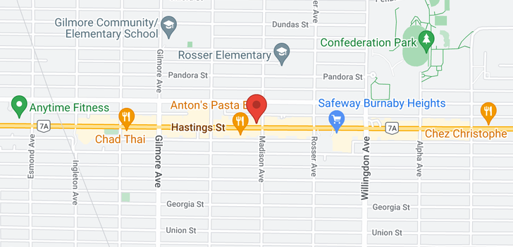 map of 204 4289 HASTINGS STREET